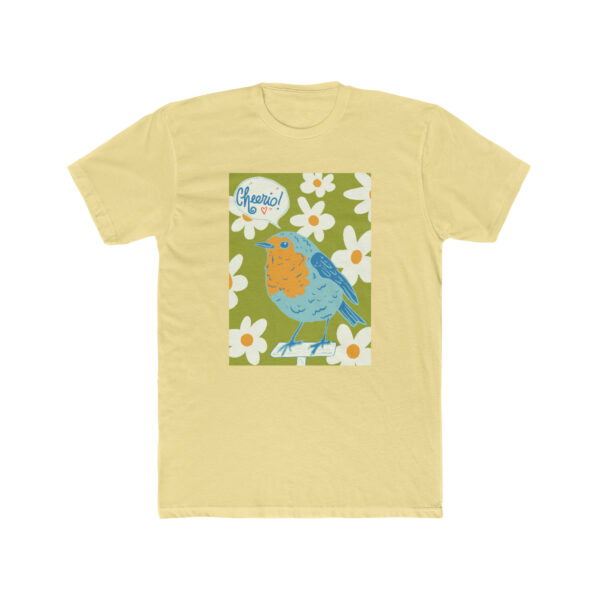 Cheerio! English Robin-  Unisex Cotton Crew Tee - Image 3