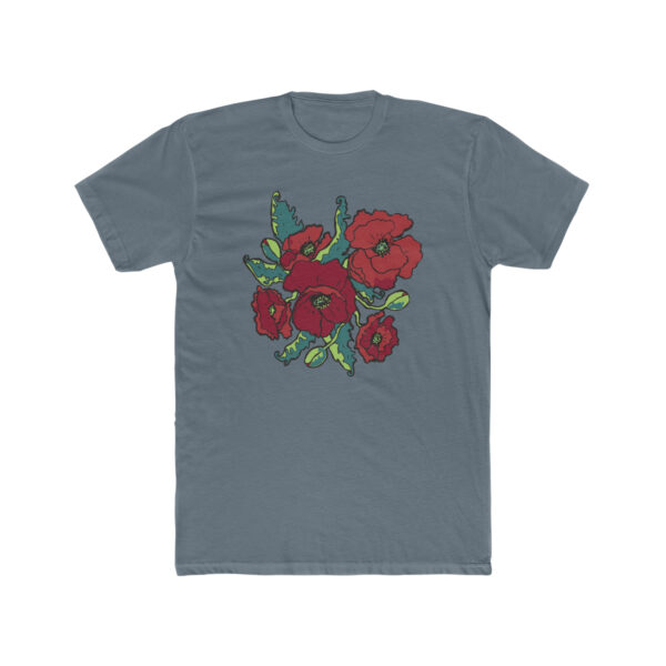 Lush Red Poppies -  Unisex Cotton Crew Tee - Image 8