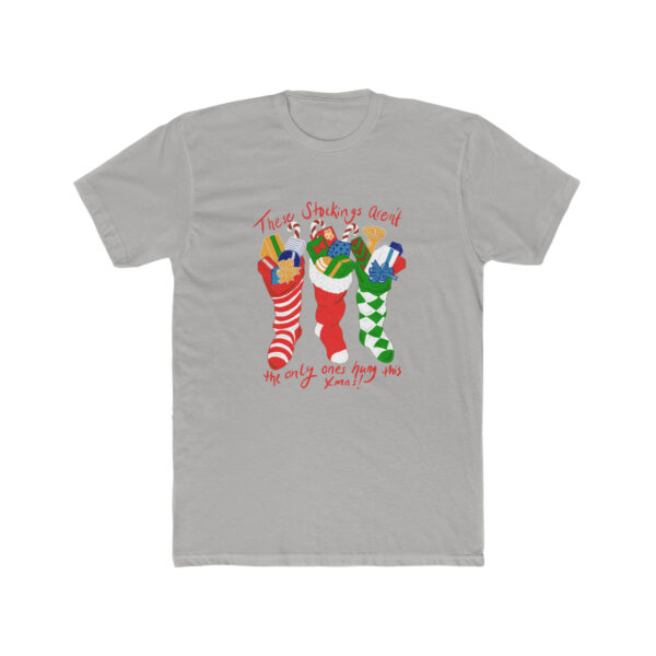 Hung Like A Stocking -  Unisex Cotton Crew Tee - Image 2