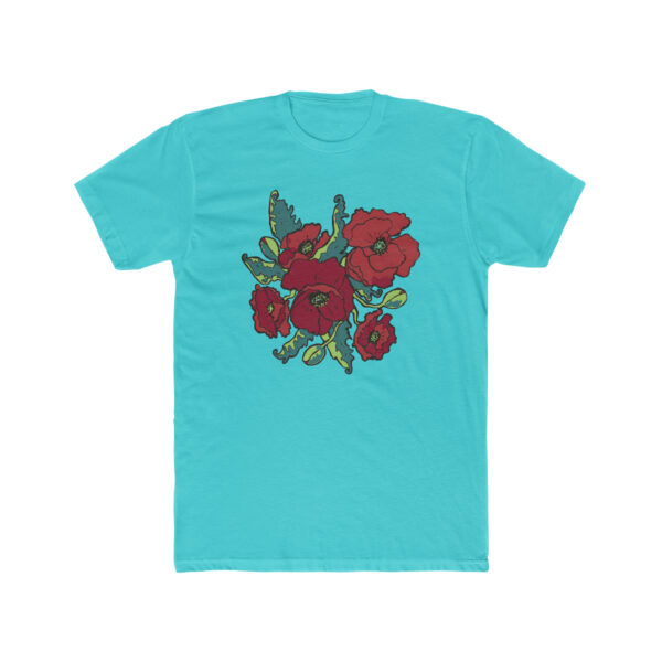 Lush Red Poppies -  Unisex Cotton Crew Tee - Image 7