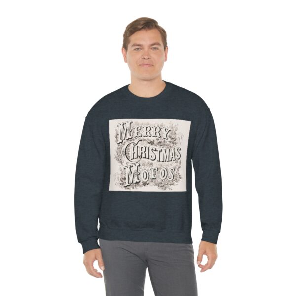 Merry Christmas Mofos- Unisex Heavy Blend™ Crewneck Sweatshirt - Image 4