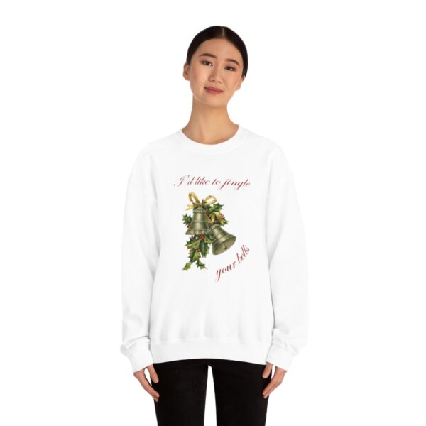 I'd Like to Jingle Your Bells- Unisex Heavy Blend™ Crewneck Sweatshirt - Image 2