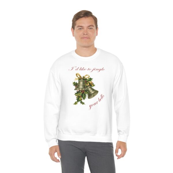 I'd Like to Jingle Your Bells- Unisex Heavy Blend™ Crewneck Sweatshirt - Image 4