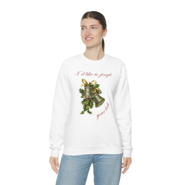 I'd Like to Jingle Your Bells- Unisex Heavy Blend™ Crewneck Sweatshirt - Image 5