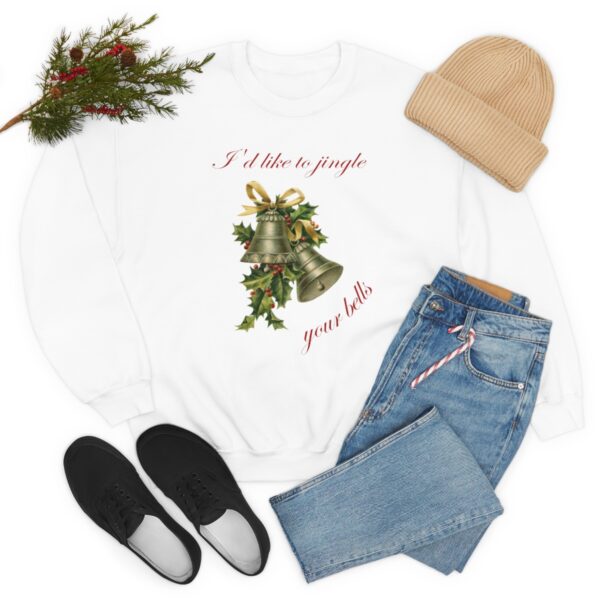 I'd Like to Jingle Your Bells- Unisex Heavy Blend™ Crewneck Sweatshirt - Image 7