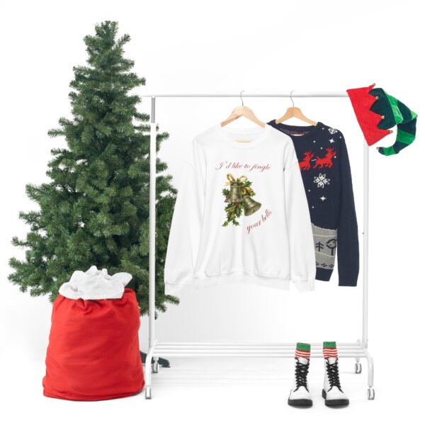 I'd Like to Jingle Your Bells- Unisex Heavy Blend™ Crewneck Sweatshirt - Image 8