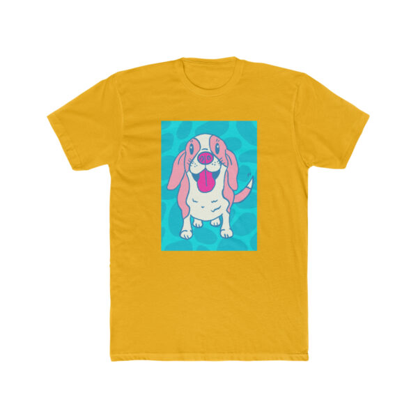 Pink Beagle-  Unisex Cotton Crew Tee - Image 3