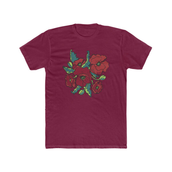 Lush Red Poppies -  Unisex Cotton Crew Tee - Image 11