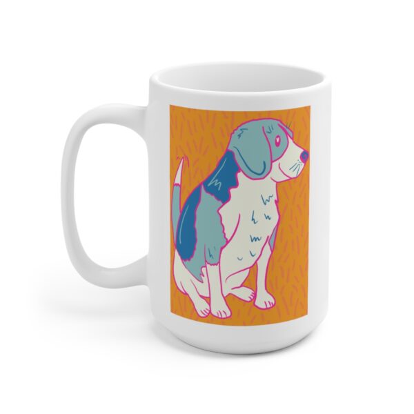 Treat Jar Beagle - White Ceramic Mug 15oz