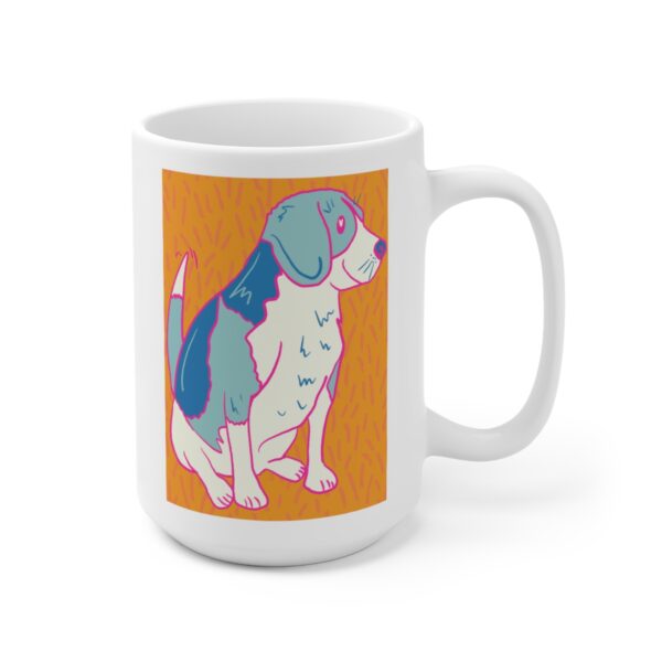 Treat Jar Beagle - White Ceramic Mug 15oz - Image 3