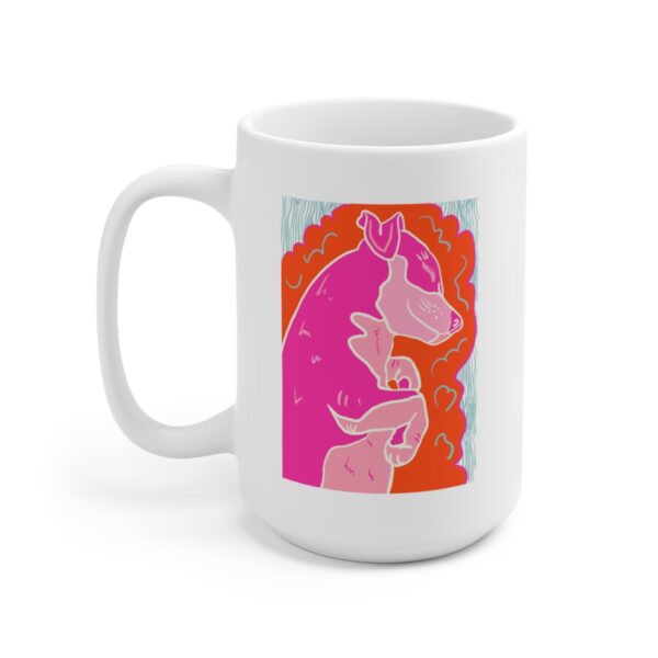 Sleepy Weenie- Pink - White Ceramic Mug 15oz