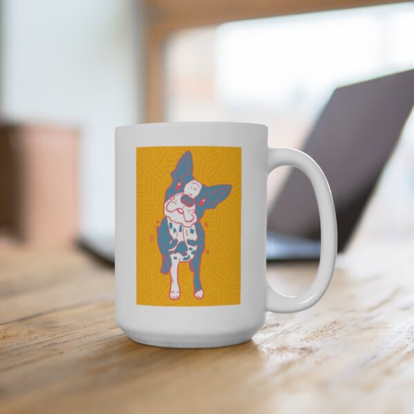 Custom Pet Portrait - White Ceramic Mug 15oz - Image 4