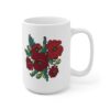 Lush Red Poppies- White Ceramic Mug 15oz - Image 3