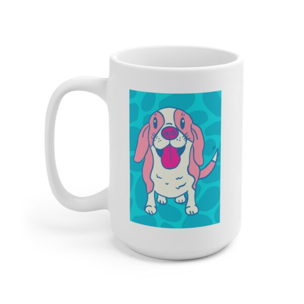 Pink Beagle - White Ceramic Mug 15oz