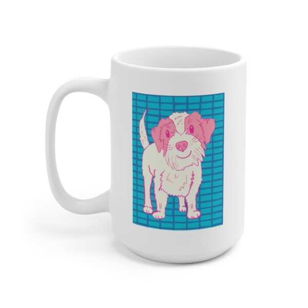 Pink Terrier - White Ceramic Mug 15oz