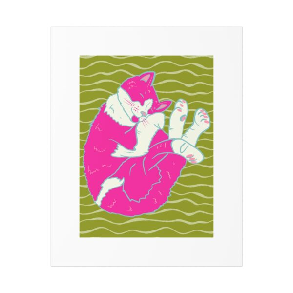 Sleeping Kitty -Art Print 8x10