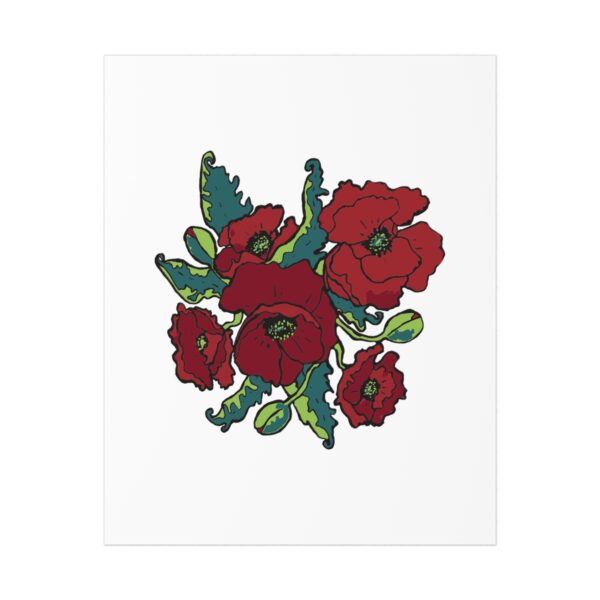 Lush Red Poppies- Art Print 8x10